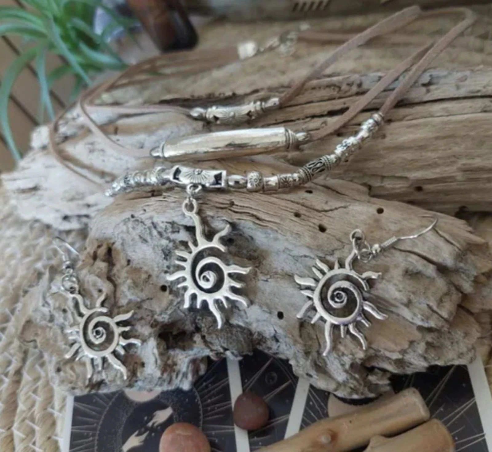 Parure boho-ethnique drie rijen, beige – photo 7